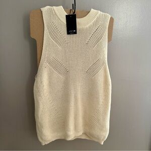 Joe’s Jeans Ivory Sweater Tank – Size L – NWT